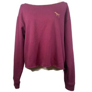 VS Pink Crisscross Back Long Sleeve Pullover